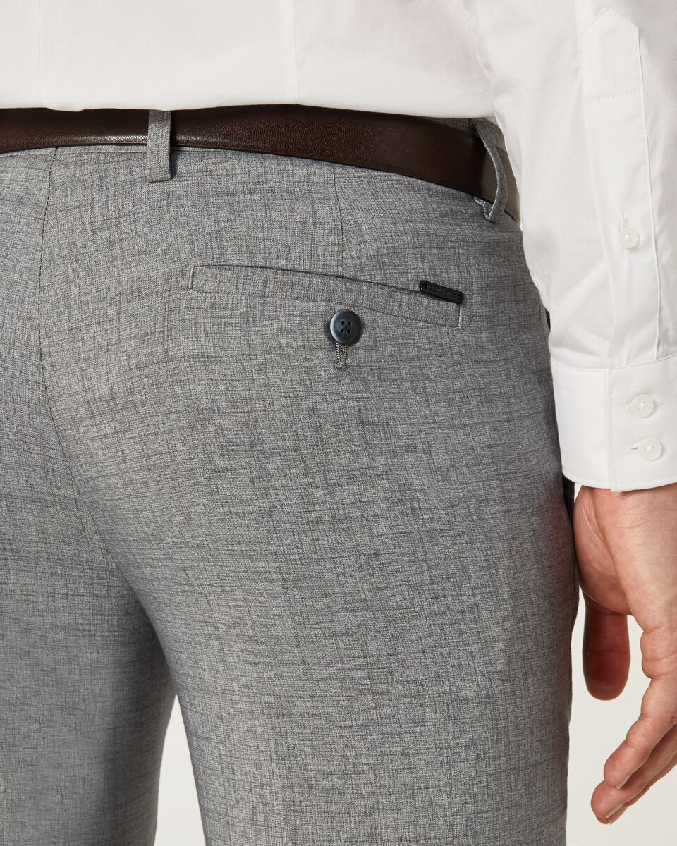 Light Grey Slim Stretch Marle Tailored Pant